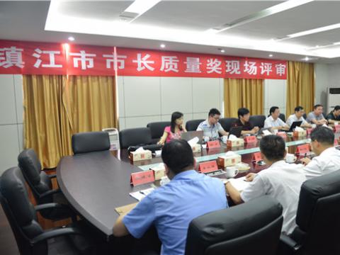 镇江市市长质量奖现场评审活动在乐橙lc8母线顺遂举行