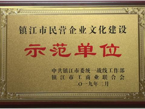 乐橙lc8电气集团被认定为全市首批“镇江市民营企业文化建设树模单位”